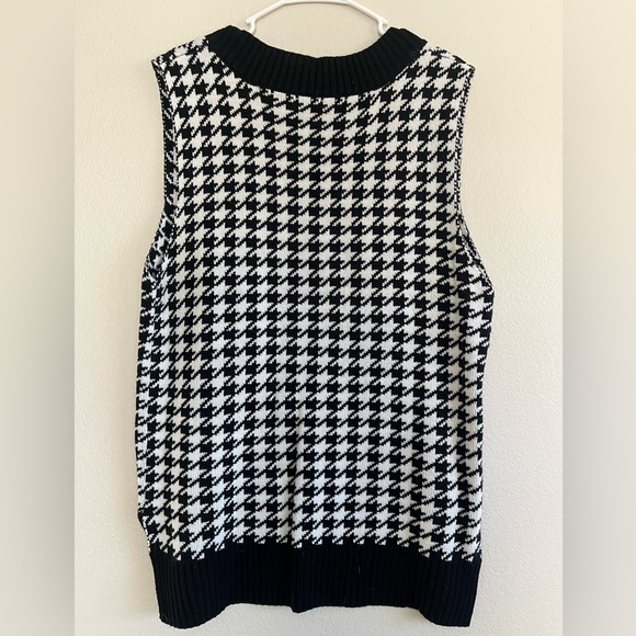 Oversized houndstooth vest - Picture 5 of 8